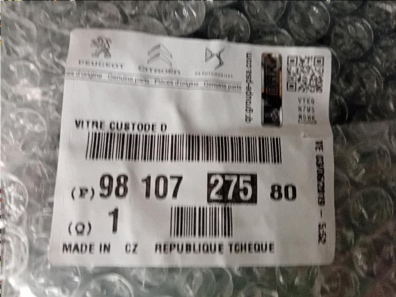 Cristallo Fisso Parafango POST DX 9810727580 Peugeot 3008 II 2016