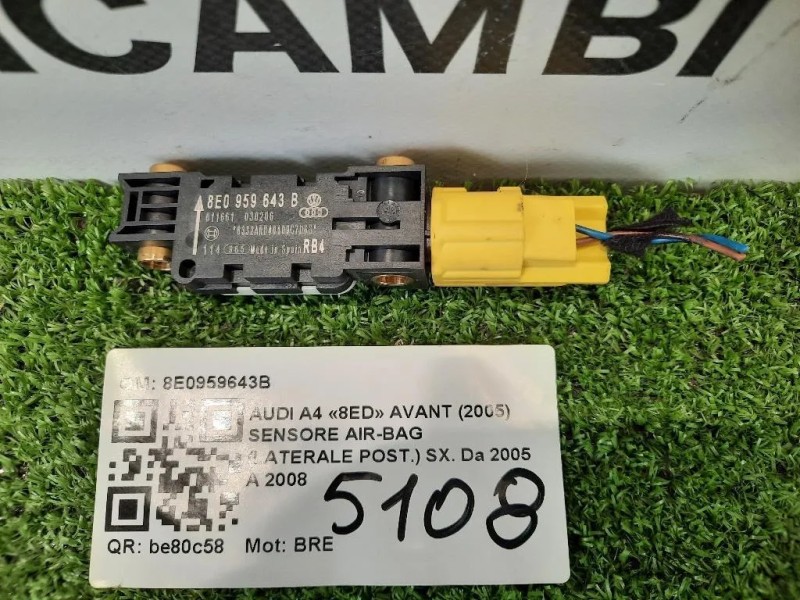 Sensore Air-bag Laterale POST SX 8E0959643B POST SX Audi A4 8ED Avant 2005