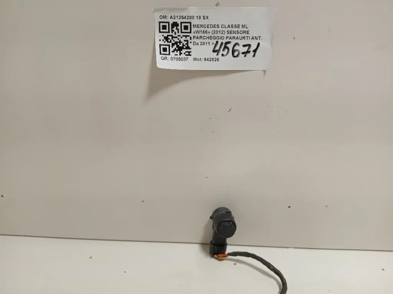 Sensore Parcheggio Paraurti ANT A21254200 18 SX Mercedes Classe ML W166 2012