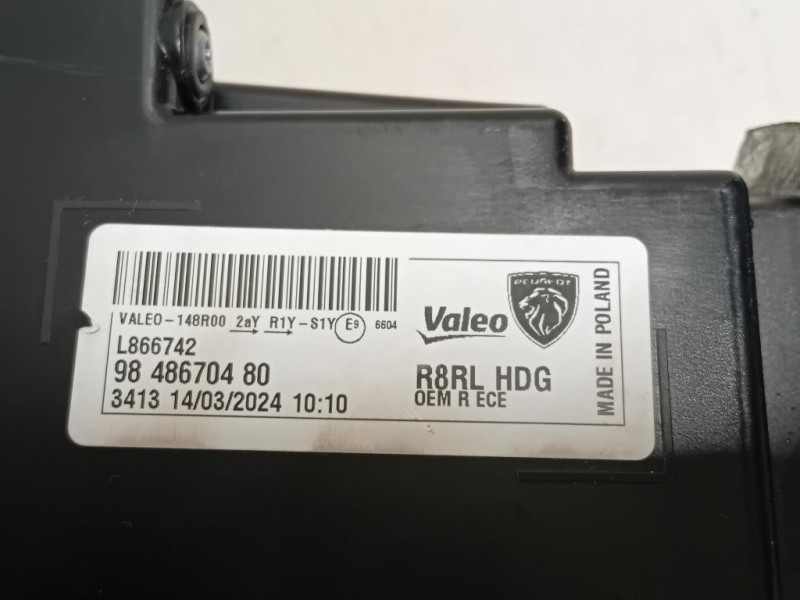 Fanale INT POST DX 9848670480 Peugeot 508 II 2018
