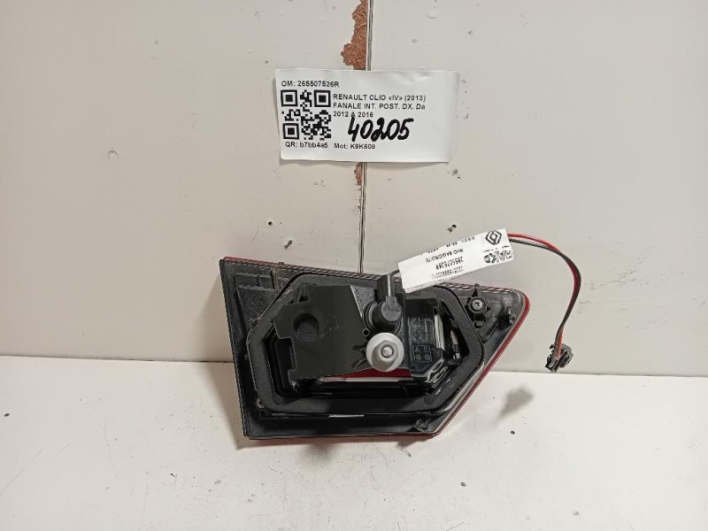 Fanale INT POST DX 265507526R Renault CLIO IV 2013