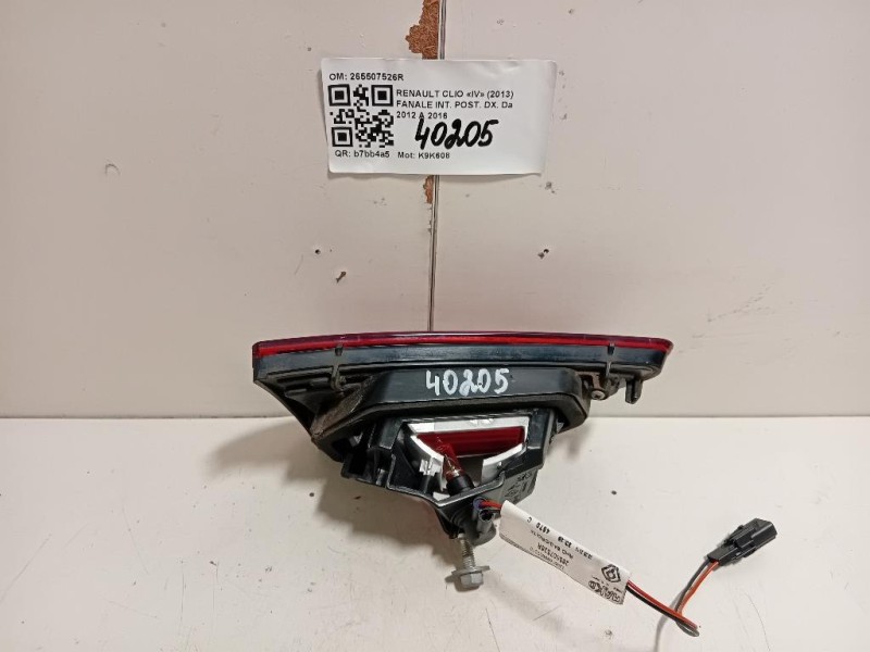 Fanale INT POST DX 265507526R Renault CLIO IV 2013