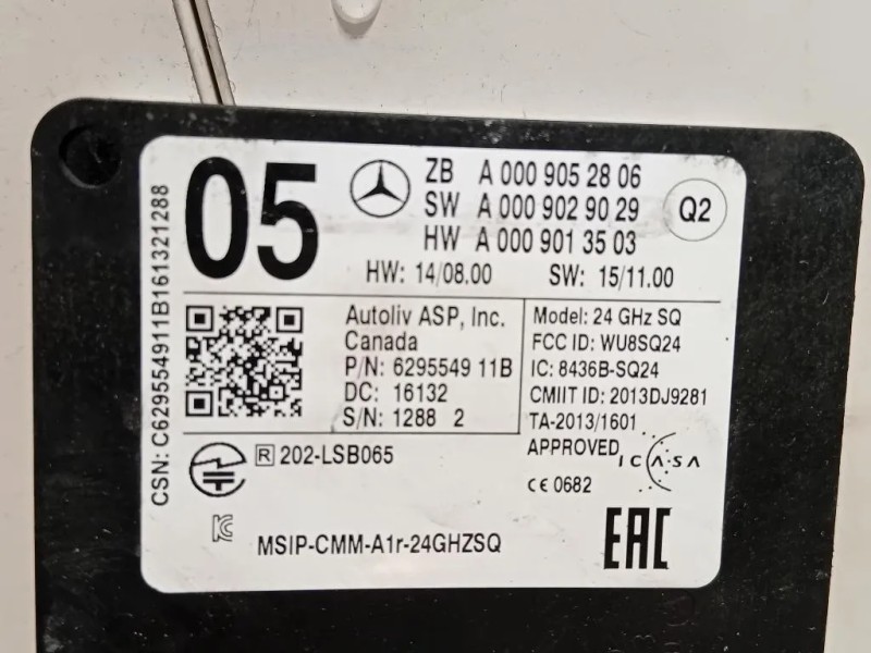 Sensore Radar Distronic ACC A0009055103 Mercedes Classe GLE W166 2015