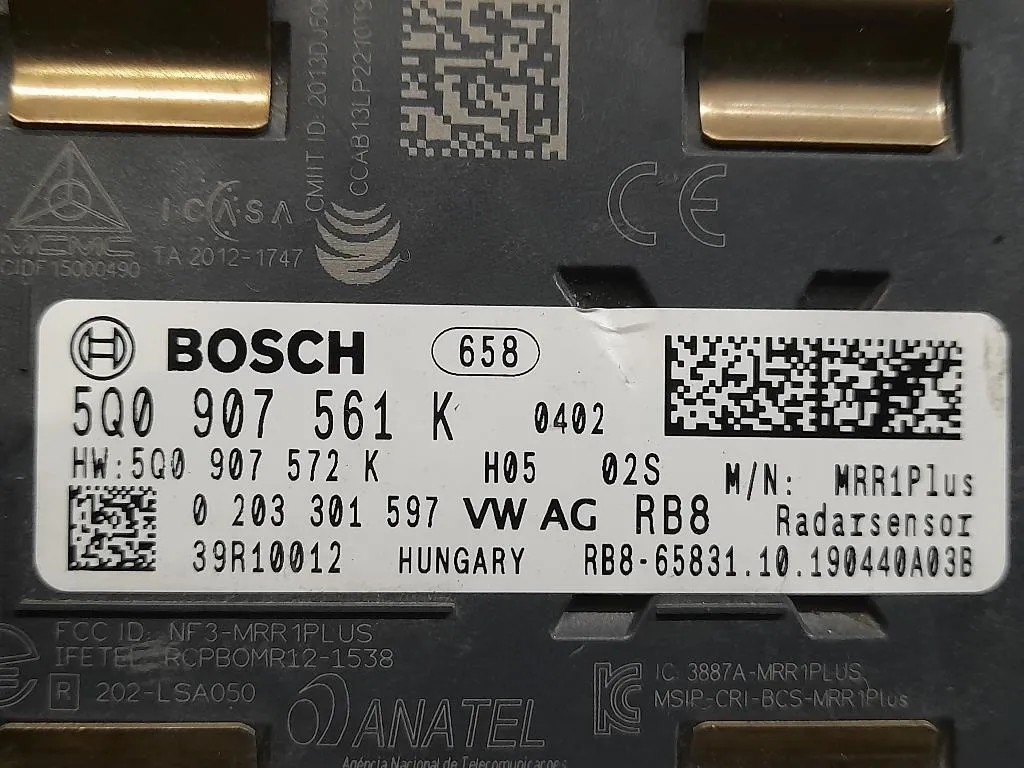 Sensore Radar Distronic ACC 5Q0907561K Skoda Fabia NJ3 2018