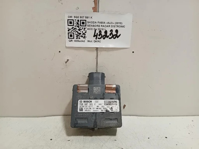 Sensore Radar Distronic ACC 5Q0 907 561 K Skoda Fabia NJ3 2018