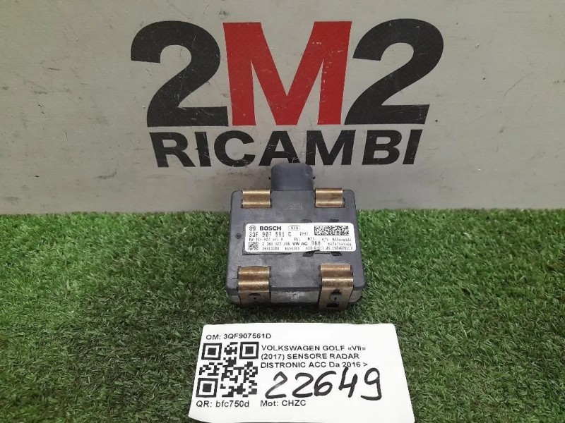 Sensore Radar Distronic ACC 3QF907561D Volkswagen GOLF VII 2017
