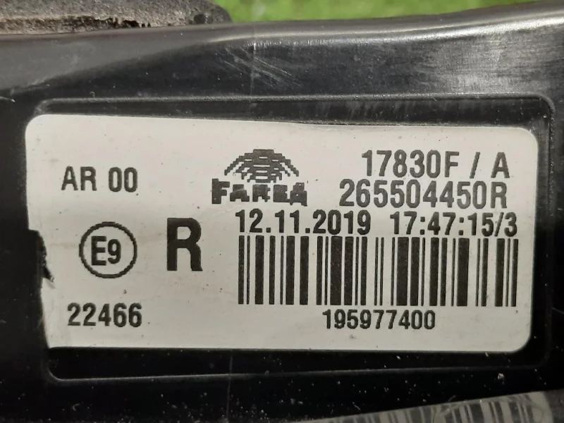 Fanale INT POST DX 265504450R Renault CLIO V 2019