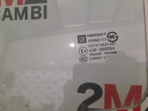 Cristallo Scendente Porta POST SX 96833085 Chevrolet Cruze 2009