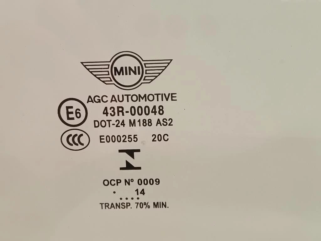 Cristallo Scendente Porta POST SX Mini MINI ONE F55 2014