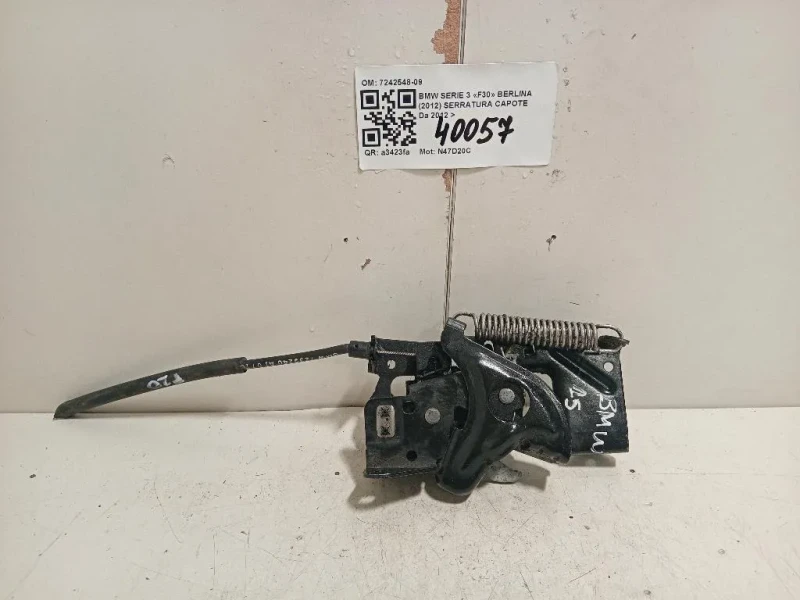 Serratura Capote 7242548-09 Bmw Serie 3 F30 Berlina 2012