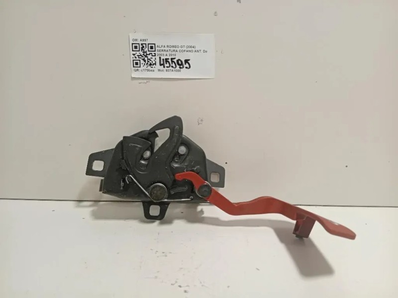 Serratura Cofano ANT A997 Alfa Romeo GT 2004