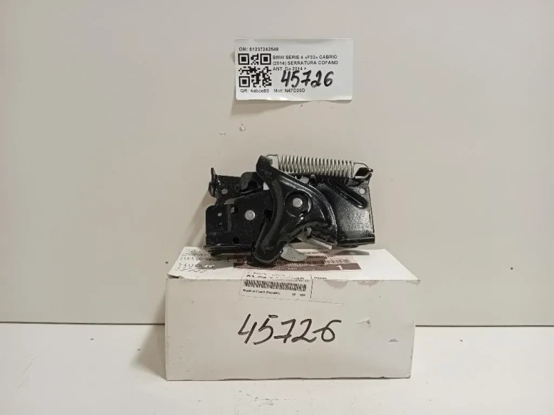 Serratura Cofano ANT 51237242549 Bmw Serie 4 F33 Cabrio 2014
