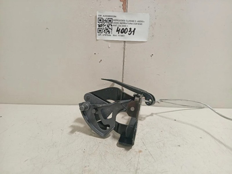 Serratura Cofano ANT A2038800264 Mercedes Classe C W203 2000
