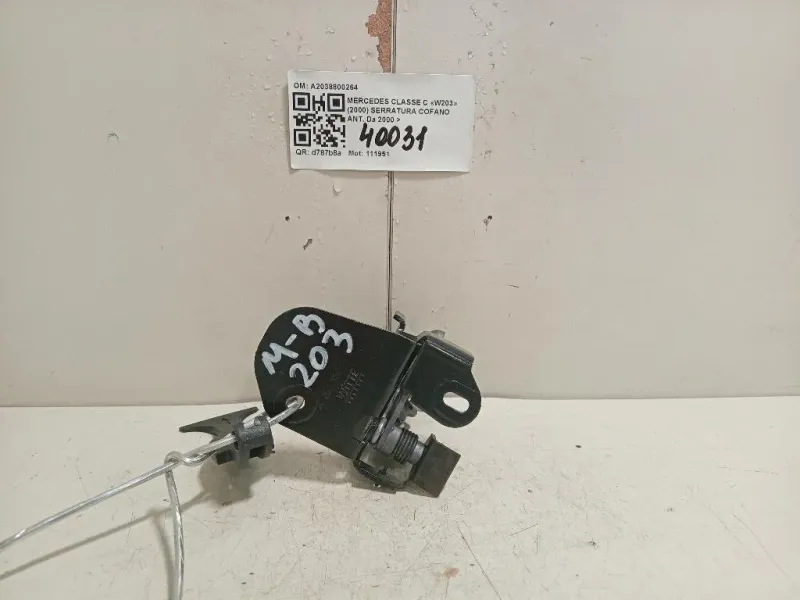 Serratura Cofano ANT A2038800264 Mercedes Classe C W203 2000