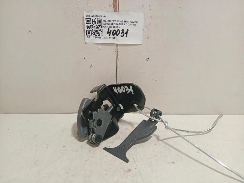 Serratura Cofano ANT A2038800264 Mercedes Classe C W203 2000