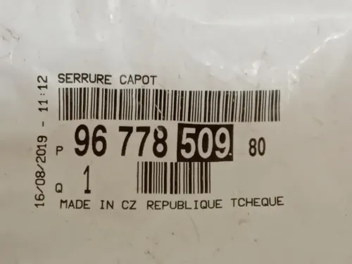 Serratura Cofano ANT 9677850980 Peugeot 308 II 2017