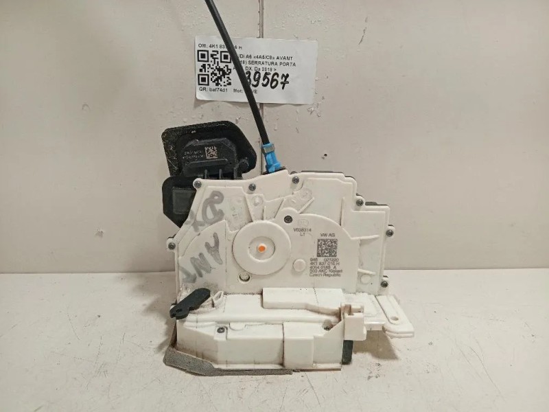 Serratura Porta ANT DX 4K1 837 016 H Audi A6 4a5c8 Avant 2018