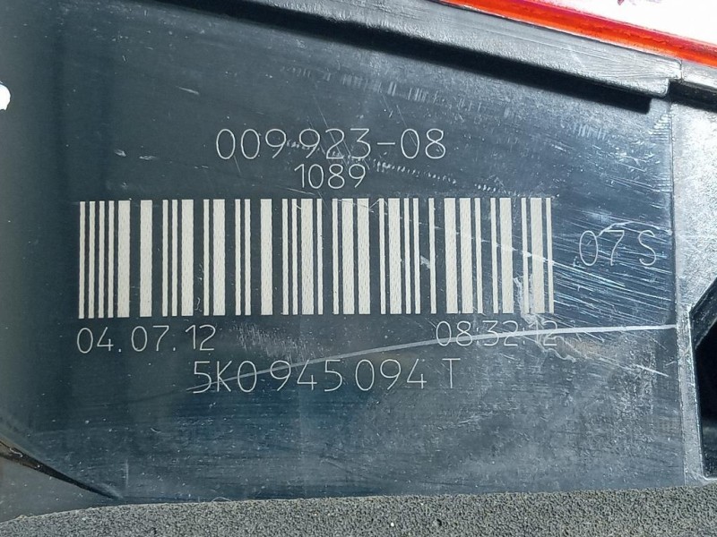 Fanale INT POST DX 5K0 945 094 T Volkswagen GOLF VI 2009
