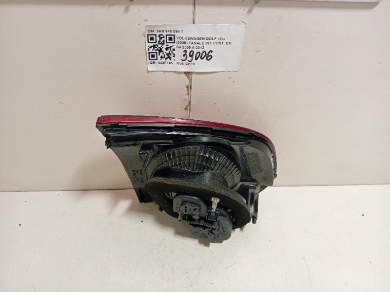 Fanale INT POST DX 5K0 945 094 T Volkswagen GOLF VI 2009
