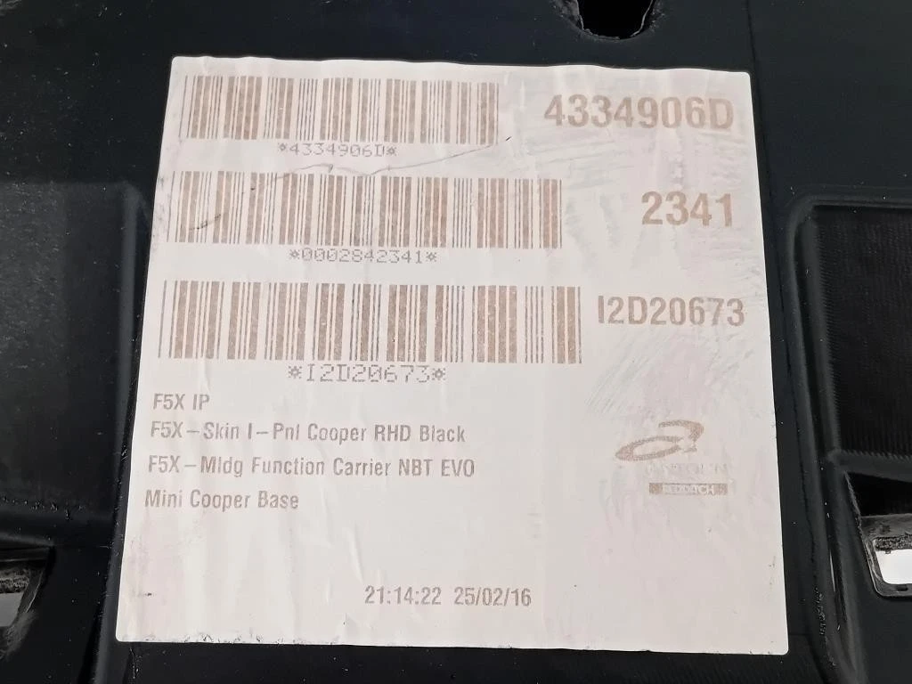 Cruscotto 51459349683 Mini MINI Cooper F56 2014