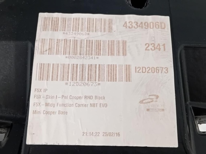 Cruscotto 51459349683 Mini MINI Cooper F56 2014