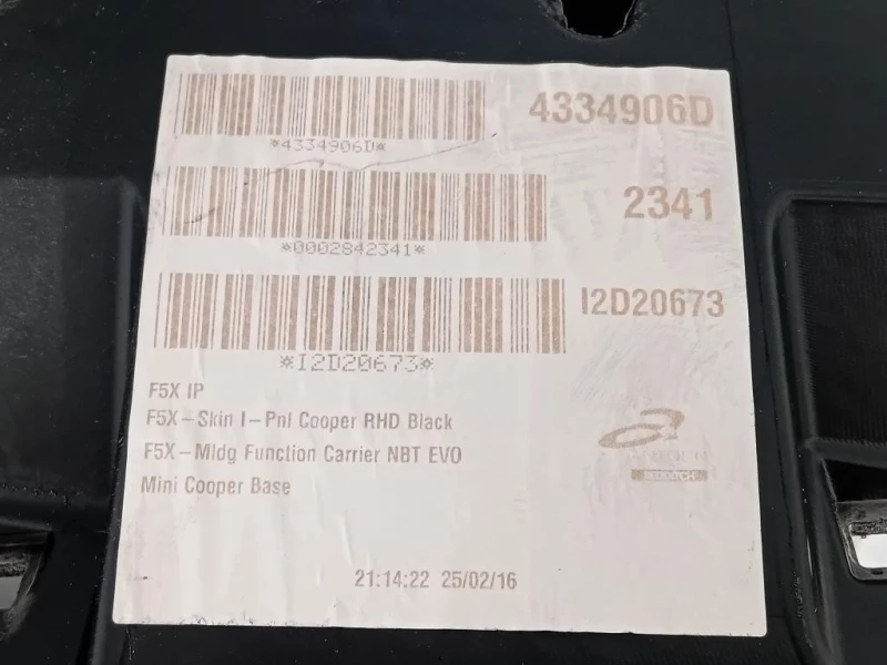 Cruscotto 51459349683 Mini MINI Cooper F56 2014