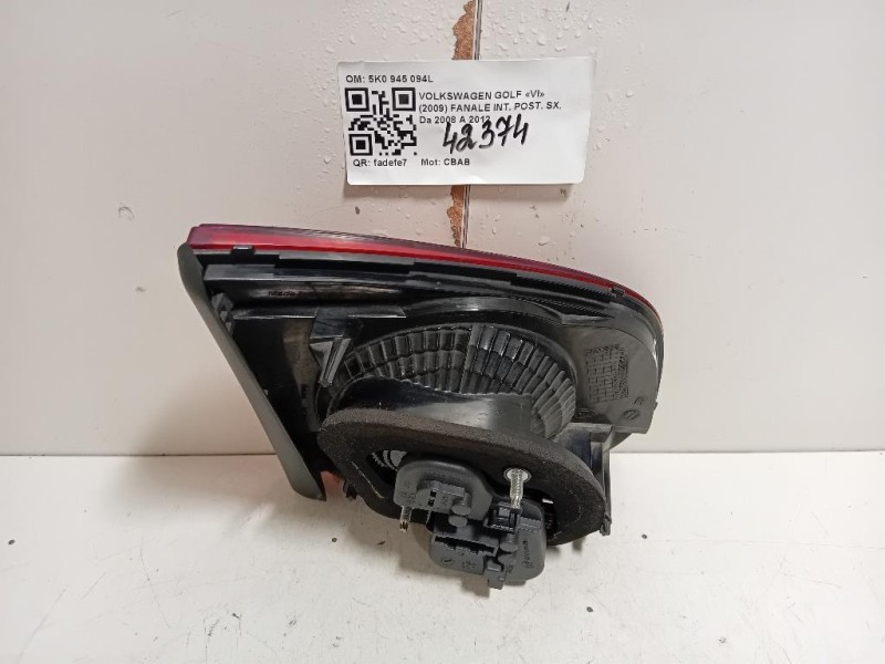 Fanale INT POST DX 5K0 945 094L Volkswagen GOLF VI 2009