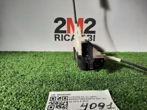 Serratura Porta ANT SX 9800624480 Citroen C3 II 2010