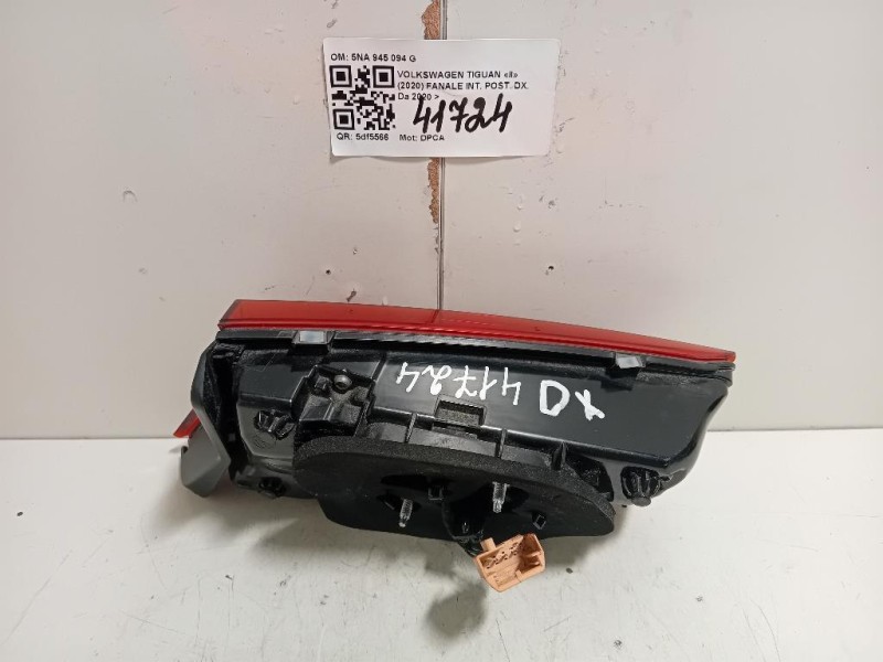 Fanale INT POST DX 5NA945094F Volkswagen Tiguan II 2020