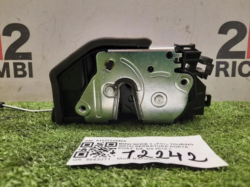 Serratura Porta POST DX 51227229460 Bmw Serie 3 F31 Touring 2012