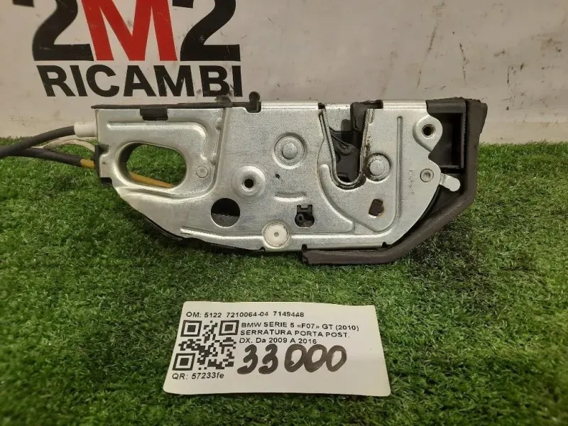 Serratura Porta POST DX 5122 7210064-04 7149448 SERATURA Bmw Serie 5 F07 GT 2010