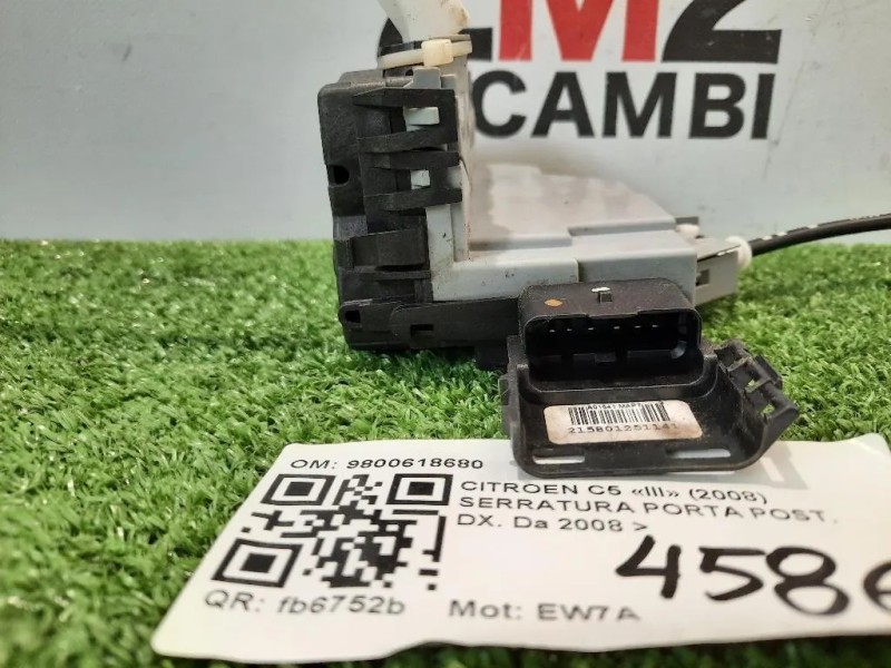 Serratura Porta POST DX 9800618680 POST DX Citroen C5 III 2008