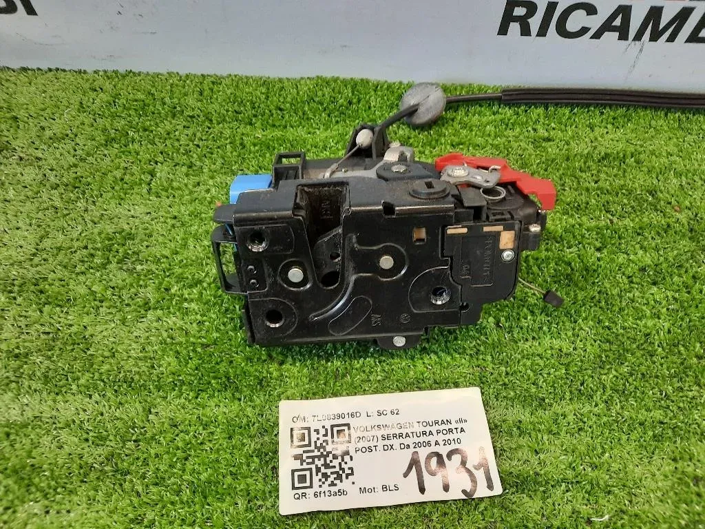 Serratura Porta POST DX 7L0839016D Volkswagen Touran II 2007