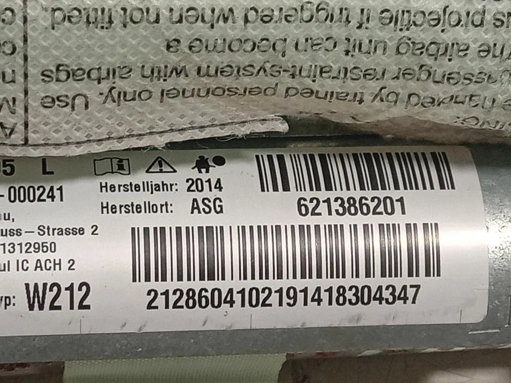 Air-bag A Tendina SX 621386201 Mercedes Classe E W212 2013