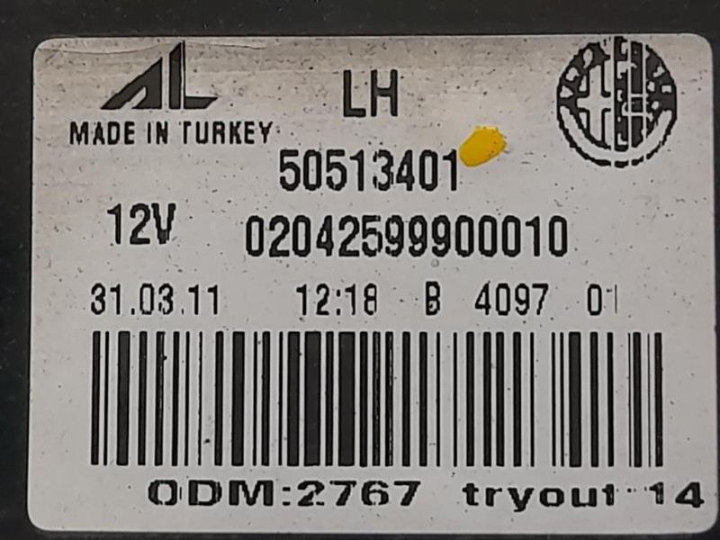 Fanale INT POST SX 50513400 POST DX Alfa Romeo Giulietta 2010