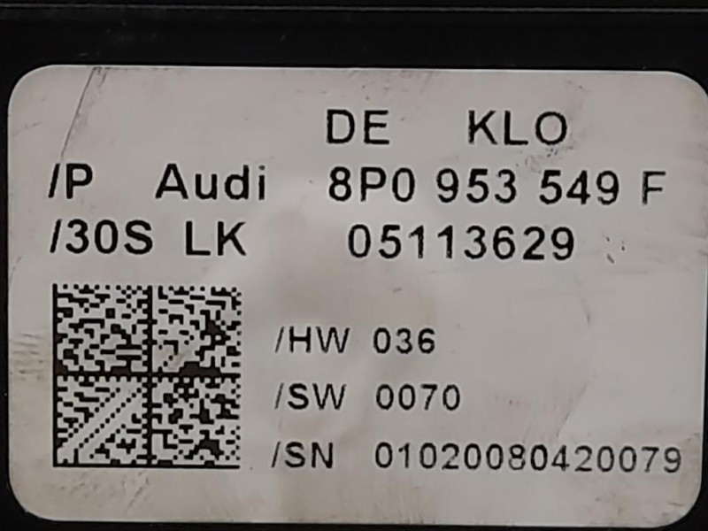 Serratura Portello POST 4K9 863 560 Audi A6 4GD Avant 2016