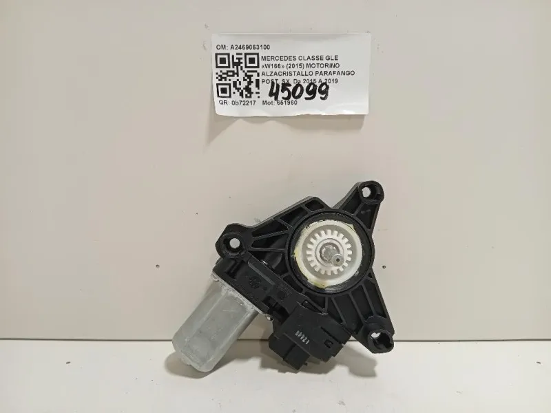 Motorino Alzacristallo Parafango POST SX A2469063100 Mercedes Classe GLE W166 2015