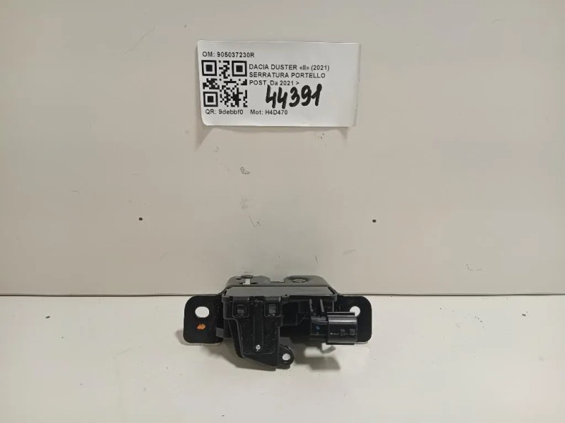 Serratura Portello POST 905037230R Dacia Duster II 2021