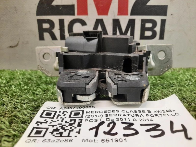 Serratura Portello POST A2467400035 Mercedes Classe B W246 2012