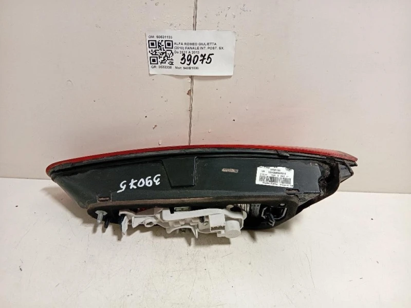 Fanale INT POST SX 50531133 Alfa Romeo Giulietta 2010