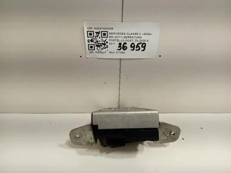 Serratura Portello POST A2047400035 Mercedes Classe C S204 SW 2011