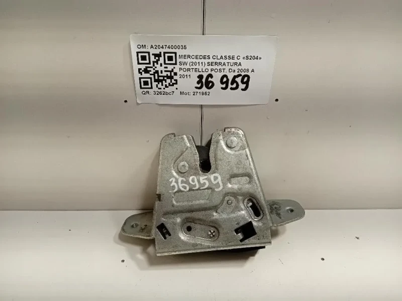 Serratura Portello POST A2047400035 Mercedes Classe C S204 SW 2011