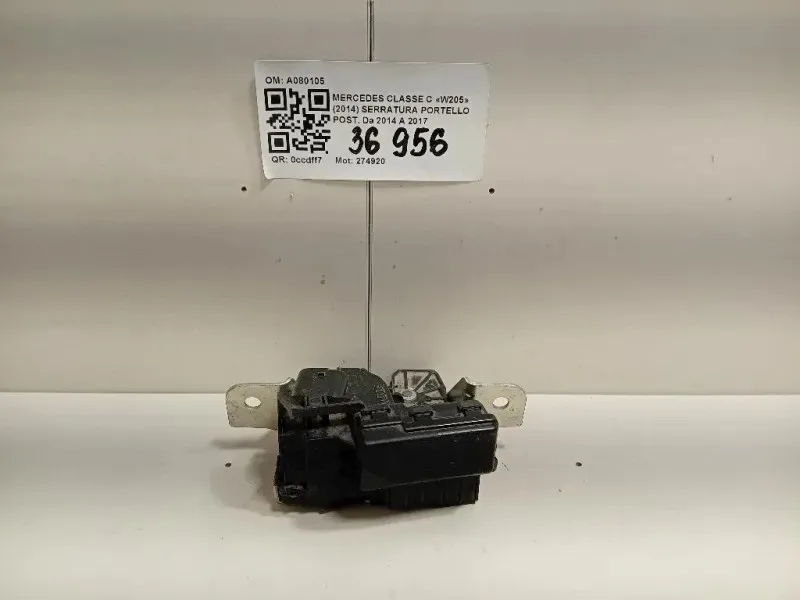 Serratura Portello POST A080105 Mercedes Classe C W205 2014