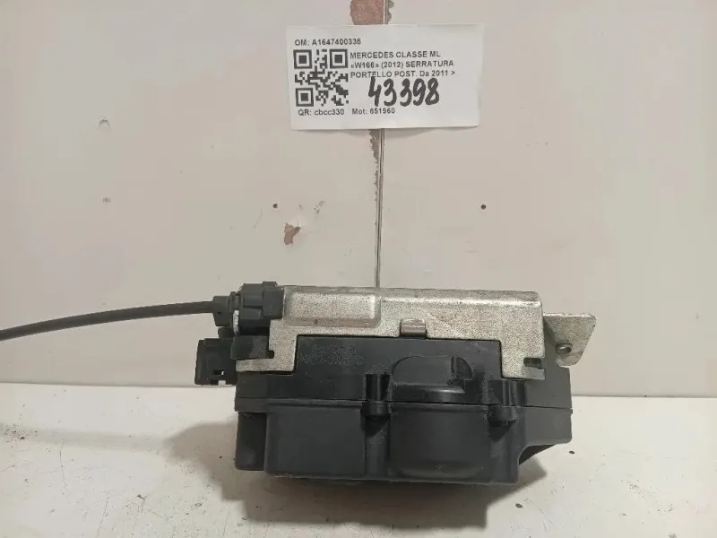 Serratura Portello POST A1647400335 Mercedes Classe ML W166 2012