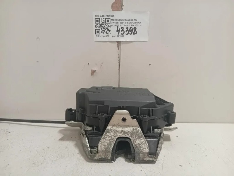 Serratura Portello POST A1647400335 Mercedes Classe ML W166 2012