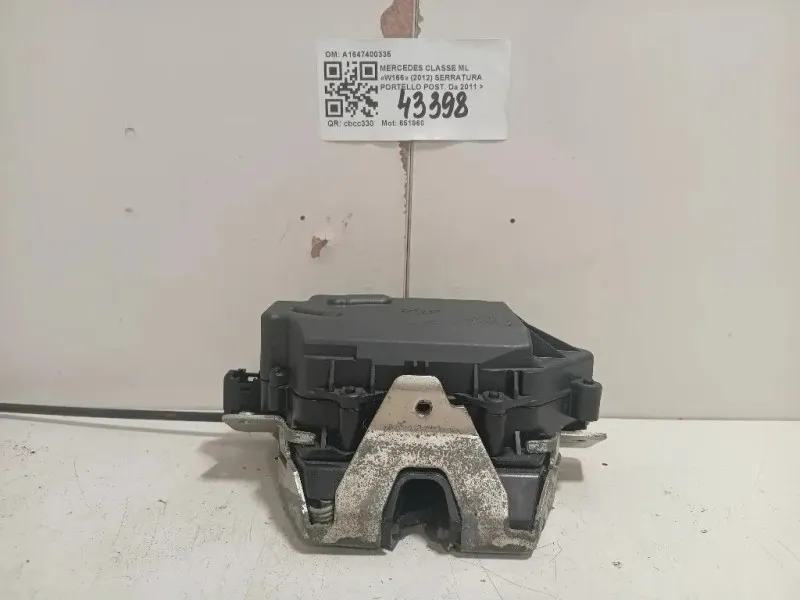 Serratura Portello POST A1647400335 Mercedes Classe ML W166 2012