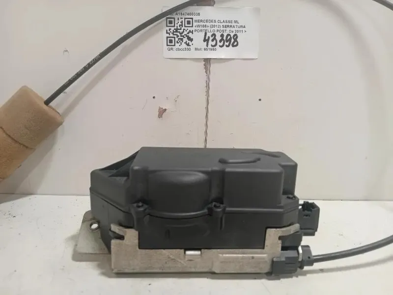 Serratura Portello POST A1647400335 Mercedes Classe ML W166 2012