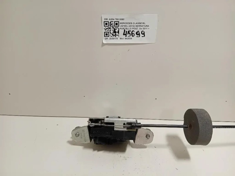 Serratura Portello POST A204 750 0060 Mercedes Classe ML W166 2012