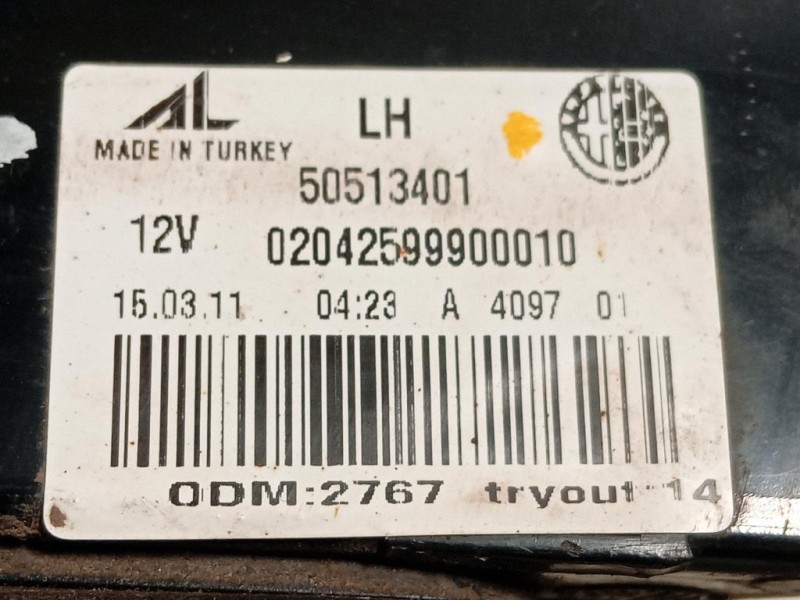 Fanale INT POST SX 50513401 Alfa Romeo Giulietta 2010