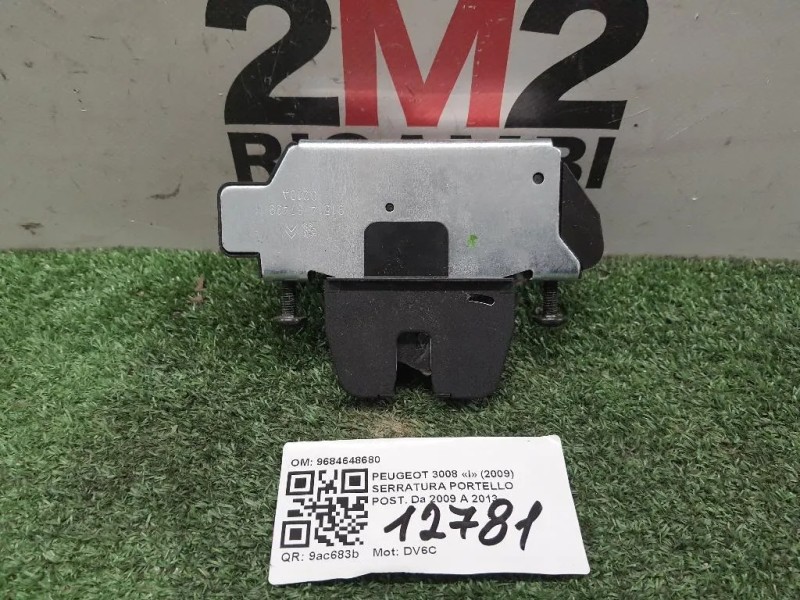 Serratura Portello POST 9684648680 Peugeot 3008 I 2009